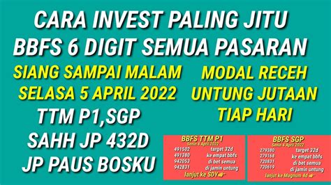 Tabel bbfs jitu semua pasaran  Bbfs 8 digit anti patah