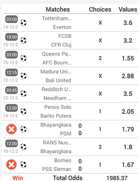 Table football prediction  L