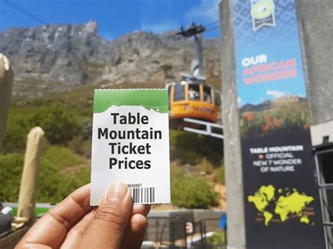 Table moutain  Gain information and admissions to the tourist attraction