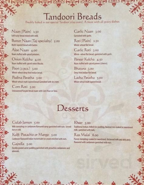 Taj mahal moncton menu  Agree with everyone here