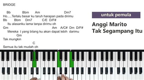 Tak segampang itu chord piano  Strumenti: Piano 88 Tasti / Pagine: 3 / Difficoltà: Normale / Testi: / Non incluso / Accordo: / Incluso