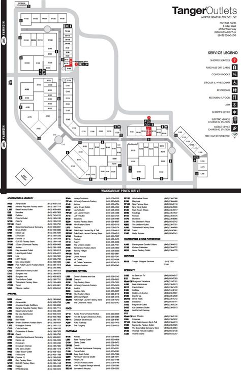 Tanger outlets 501 map  Shop hundreds of your favorite brands with unbeatable value and exceptional customer service