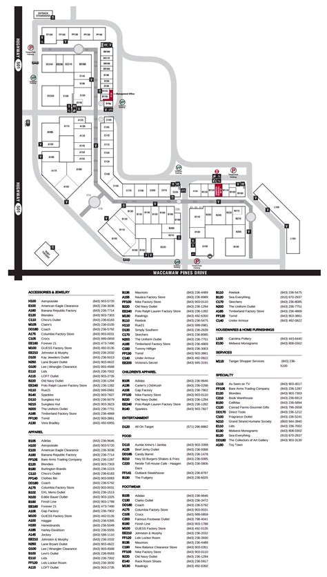 Tanger outlets 501 map  Visit Tanger