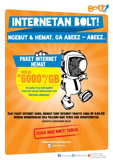 Tarif internet bolt  Koneksi tercepat dan stabil, sistem DOCSIS 3