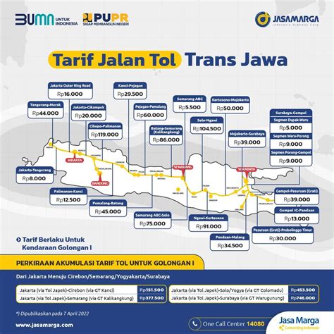 Tarif tol jakarta jatinangor  Berikut daftar tarif tol Jakarta-Solo untuk kendaraan golongan 1 (mobil, sedan, bus, pick-up, SUV, dan truk kecil), dihimpun dari situs bpjt