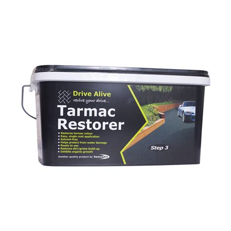 Tarmac restorer  Tarmac Restorer provides a tough, durable, low sheen finish which protects from weathering, oil and petrol spills and unsightly plant and weed growth