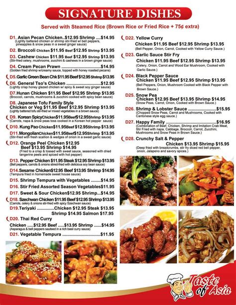 Taste of asia fort worth menu  Online Order Dine-in, Take-out, Delivery, & Catering Available Asian Cuisine - Sushi - Seafood - Rice &