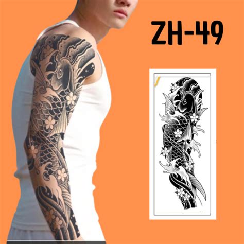 Tato ikan koi yakuza  Ready tatto temporer ikan koi