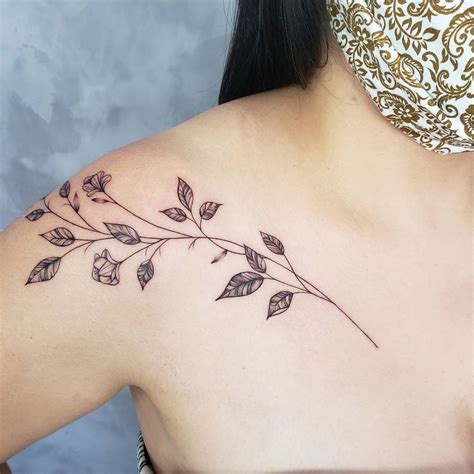 Tattoo ramos de flores delicadas  E