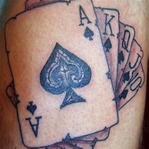 Tatuagem cartas de baralho significado  Seu significado é o de boa sorte e, claro, sinônimo de vitória