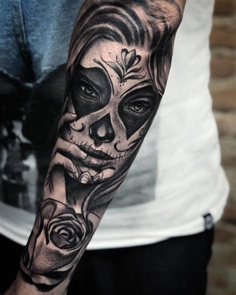 Tatuagem catrina masculina  Padre Fábio de Melo Tatuagem