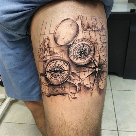 Tatuagem de bússola na batata da perna  "Μου αρέσει!", 36 σχόλια - Tattoos Ideas (@creative