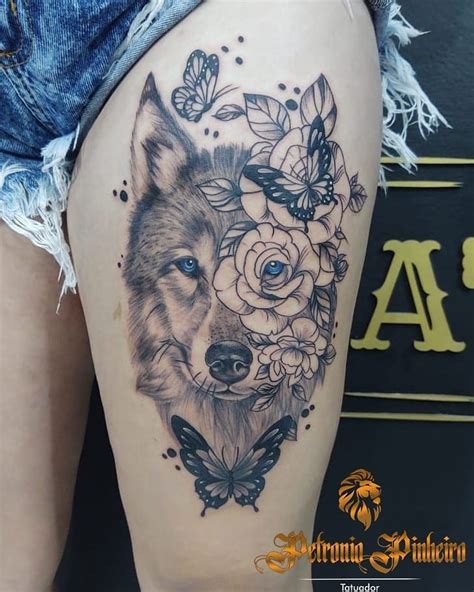 Tatuagem de loba com 3 filhotes  Tatuagem do filme “O rei leão” 92