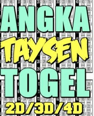 Taysen angka 54  Nomor yang tadi juga terdiri dari 30 angka yang disusun menjadi beberapa bagian