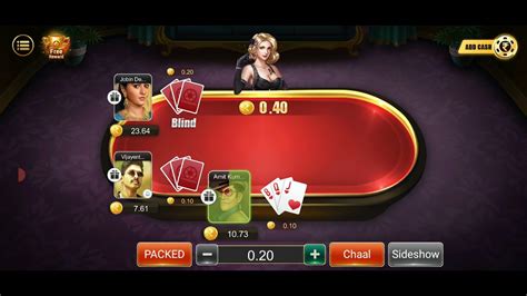 Teen patti wala game online  Teen Patti table can have 5 players