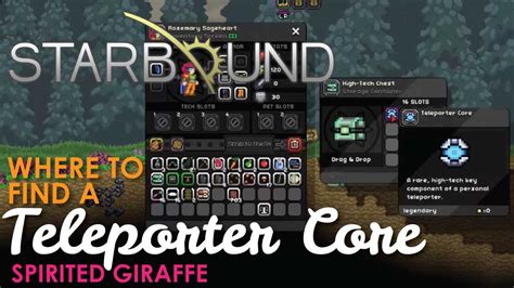 Teleporter core starbound  It is in there
