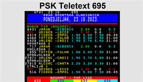 Teletext 695 13 x 27