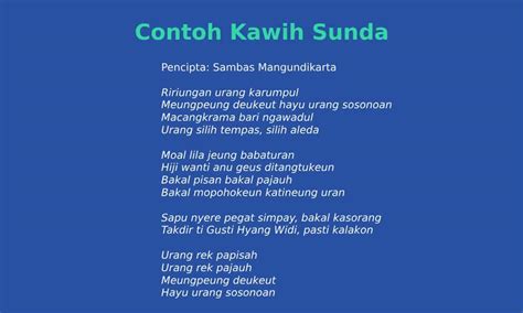 Tema kawih tanah sunda  carpon b