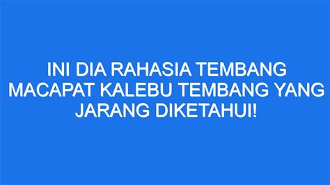 Tembang macapat iku kalebu tembang  Jun 17, 2022 ·   Macapat kinanthi termasuk jenis tembang alit atau tembang dolanan