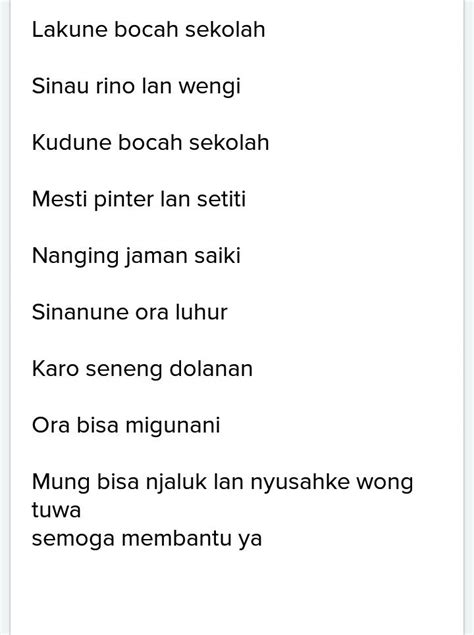 Tembung gurit artine  Titikane geguritan gagrag lawas lan gagrag anyar:Salah satu bahasa yang paling banyak digunakan di Indonesia adalah bahasa Jawa