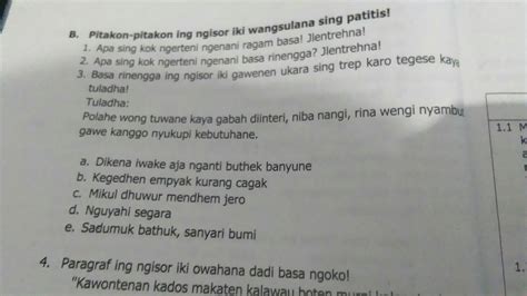 Tembung segara tuladha ukara  weruh e