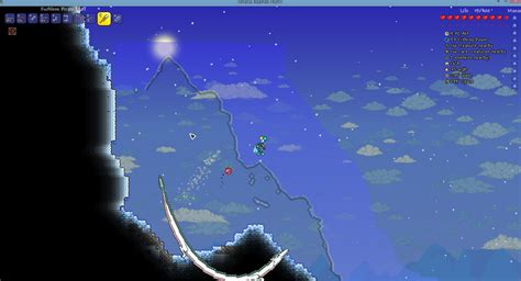 Terraria map with enhanced vanilla biomes  Mountainous snow biome