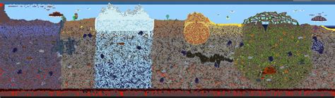 Terraria map with enhanced vanilla biomes <b>)em( esrevinuheT yb edam pam A </b>