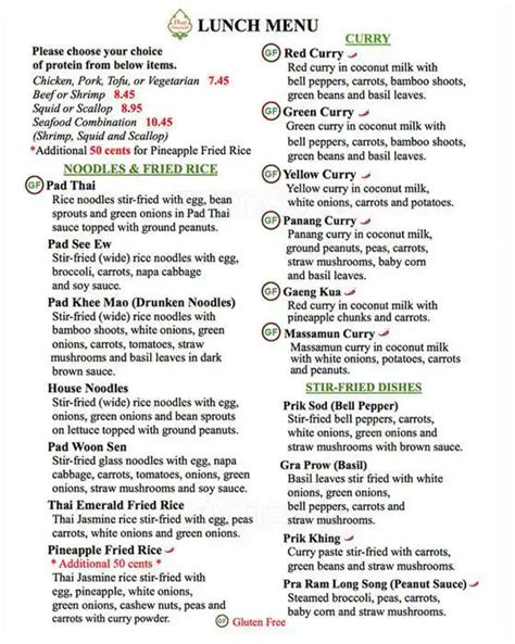 Thai emerald huntersville menu 20 miles away 