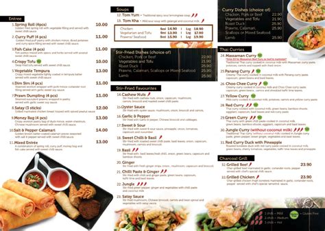 Thai malila oxley menu 1