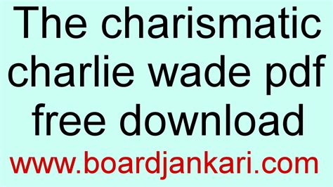 The charismatic charlie wade chapter 1501 pdf