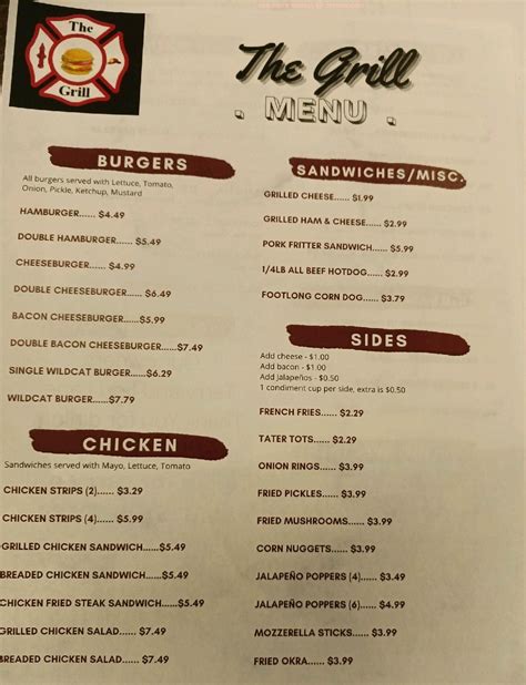 The grill mulvane menu  View menus