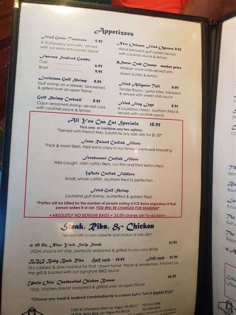 The hush puppy lv las vegas menu  8