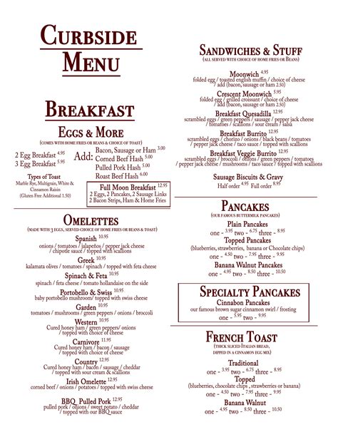 The new moon saco menu  BNI In