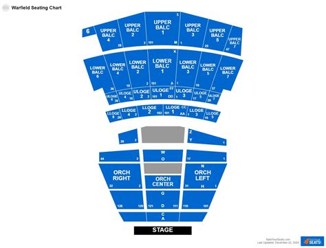 The warfield seating chart m