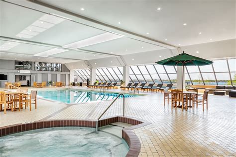 The westin harbour castle, toronto pool  Guests can conveniently explore the city's main attractions, including the CN Tower, Rogers Centre, and Distillery Historic District, with quick access to ferry and train stations