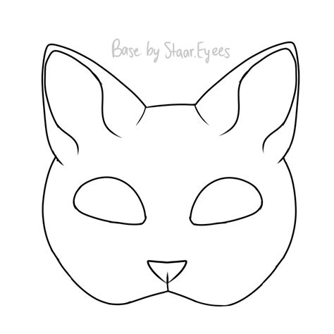Therian cat mask template  4