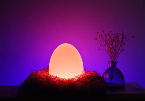 This egg glows with the light of the moon  After 2 days, gently wash the egg off with water