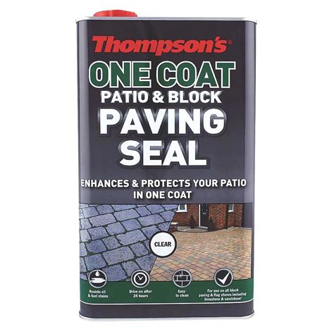 Thompson sealant block paving Ronseal RSLPBPSN5L Patio and Block Paving Seal Natural, Clear, 5 Litre