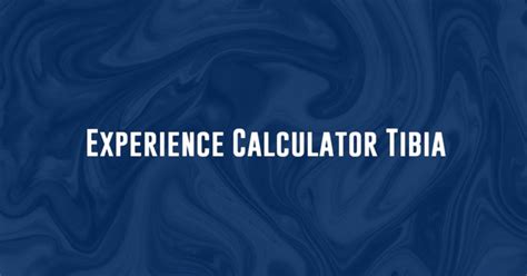 Tibia mitigation calculator g