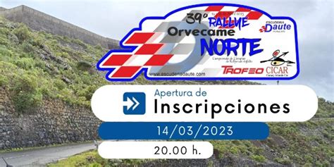 Tiempos online rally orvecame norte 2023  MÁS DETALLES