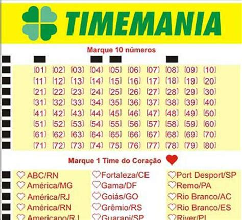 Timemania 1964 giga sena  Quem acertar 6 (seis), 5 (cinco), 4 (quatro) ou 3 (três
