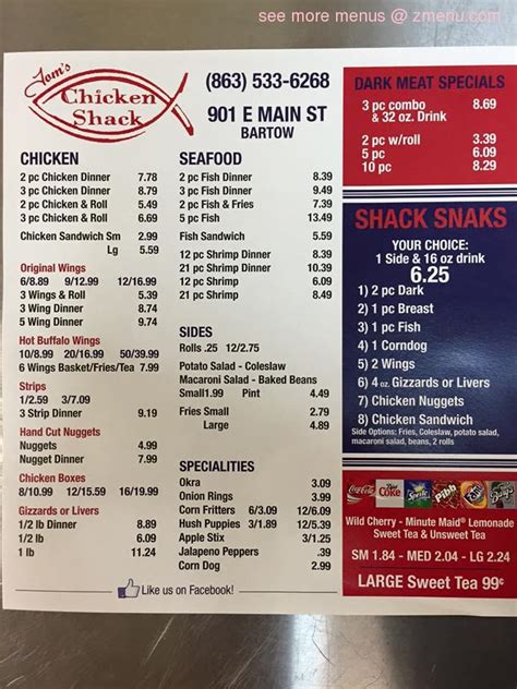 Tims chicken shack menu  Wednesday’s Menu at Tim’s Chicken Shack and Country Buffet! Dine-in