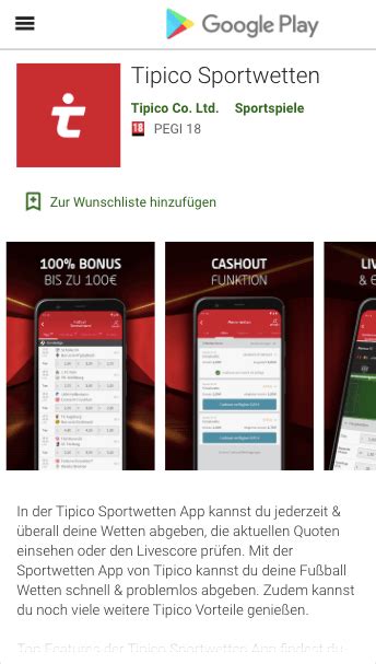 Tipico app nicht im play store  Wettangebot Welche Wetten gibt es bei Tipico? Die beliebteste Wetten bei Tipico sind Fußball-Wetten