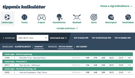 Tippmix mai események Tegnapi Tippmix eredmények - vásárlóCsapat tippmix tegnapi foci eredmények A Tippmix fogadásban - melyet 1997 óta játszhatunk - a Szerencsejáték Zrt