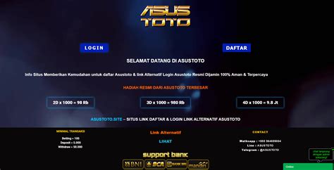 Togel asustoto ASUSTOTO : HADIAH JUDI ONLINE TERBESAR DAN TERPERCAYA ASUSTOTO adalah penyedia layanan bettingan lottery resmi dan terlengkap di Indonesia yang menyediakan berbagai pasaran togel terbesar dan termurah yang pernah ada di Indonesia