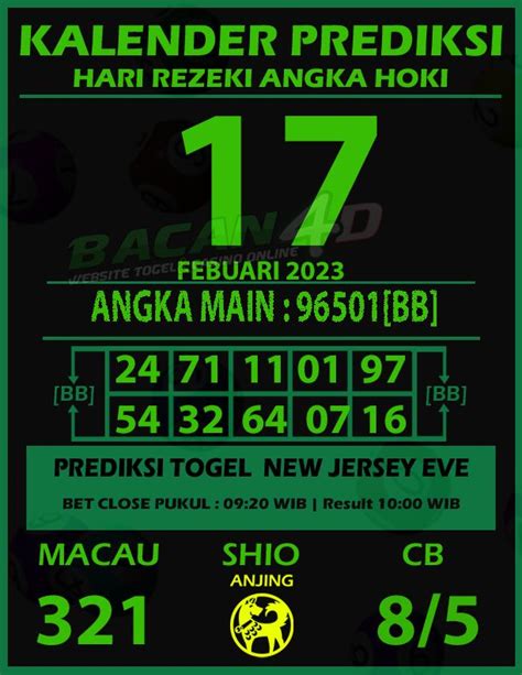 Togel new jersey midday  Hasil Togel New Jersey Midday Hari ini