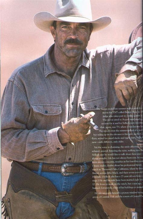Tom selleck marlboro man commercial " The same ad text had also been used with different ages for actors Sam Elliott, Clint Eastwood, Al