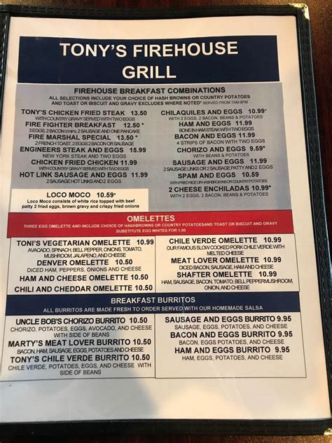 Tony's firehouse restaurant shafter menu  Latest reviews, menu and ratings for Tony's Firehouse