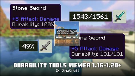 Tool durability minecraft texture pack  Game Version