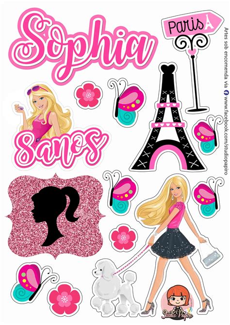 Topo de bolo barbie paris para imprimir 19-may-2020 - Explora el tablero "Barbie Paris" de Vero Ortiz, que 162 personas siguen en Pinterest